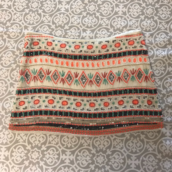 ⭐️HP⭐️NWT PARKER BEADED MINI SKIRT😲 - Picture 2 of 8